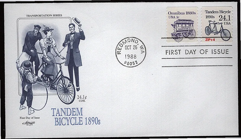 #2266 24.1c Tandem Bicycle, Artmaster FDC **ANY 5=FREE SHIPPING**