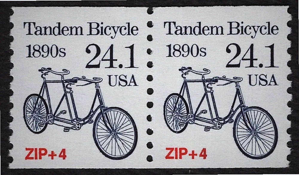 #2266 24.1c Tandem Bicycle, Coil Pair, Mint **ANY 5=FREE SHIPPING**