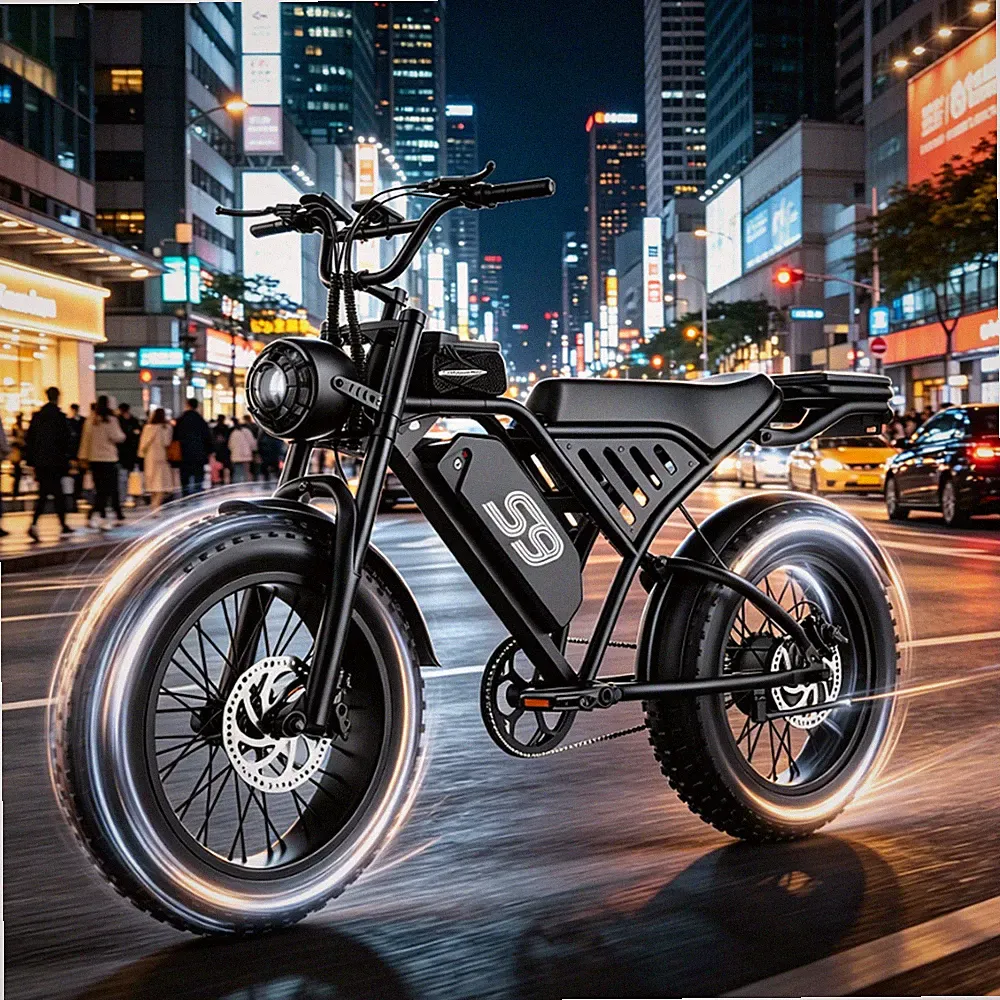 2500W Adults Teen Ebike 48V 100 Mile 20" Fat Tire Electric Bike Dual Disc Brakes