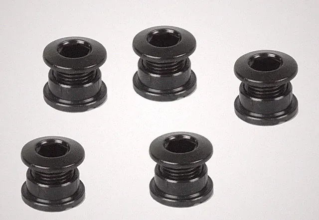 BLACK 5-Count Set of Origin8 Single-Speed Fixed Gear BMX Track Chainring Bolts