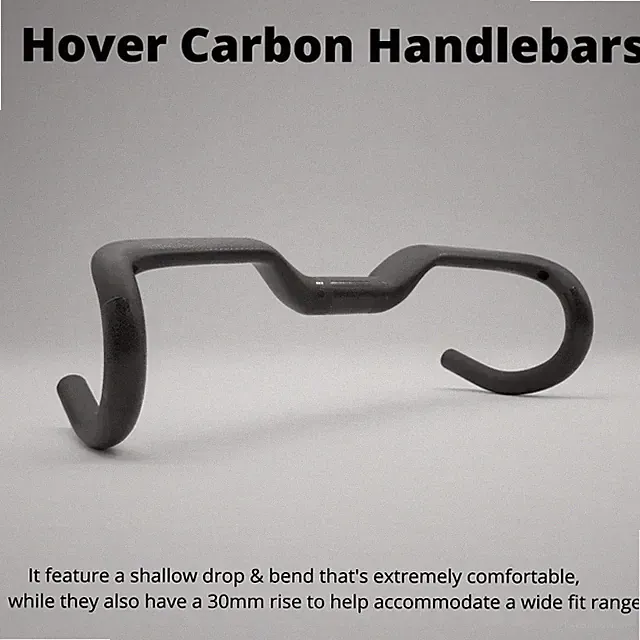 Carbon Integrated Gravel Bicycle Handlebar Internal Cable Routing 30mm 400-440mm