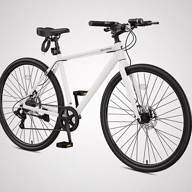 EOYOBIKE 700C Hybrid Bike – Adult Commuter & Fitness Bike 7-speed Road Bicycle