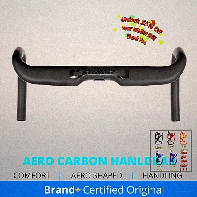 Full Carbon Road Gravel Bicycle Handlebar Internal Routing 360-400mm 5° Flare