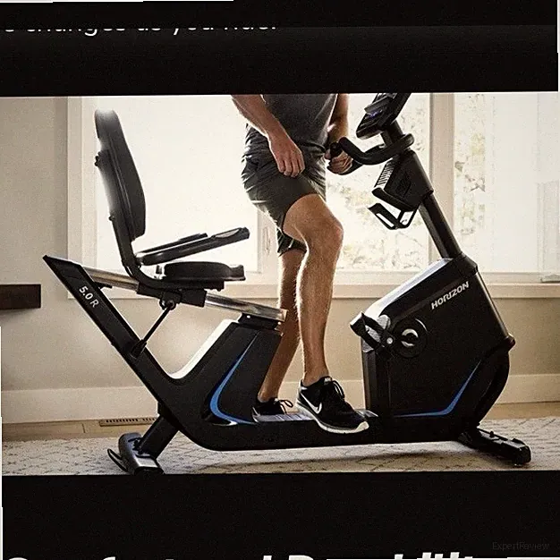 Horizon 50R Recumbent Exercise Bike Black Step-Through Frame Lumbar Support