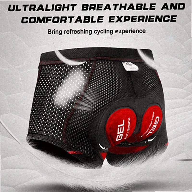Men Cycling Underwear Shorts Gear 5D Padded Gel Mountain Bike Bicycle MTB Liner