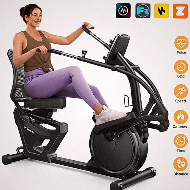 MERACH Magnetic Resistance Recumbent Exercise Bike Stationary Bike for Full-Body