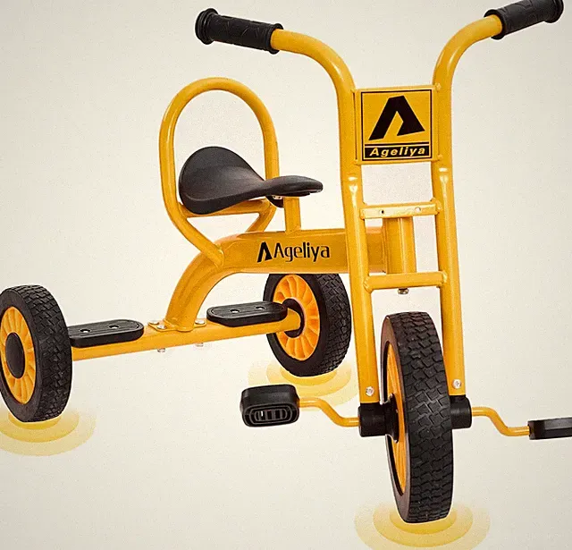 Preschool Kids Tricycle for Rider Age 3-5, Durable Metal Pedal Trike for Boys Gi