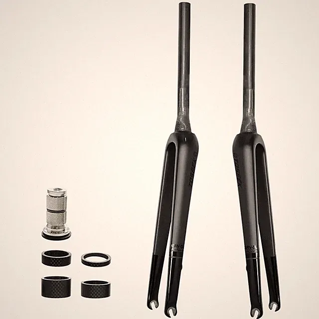 Superlight Carbon Fiber Gravel Road Bike Front Fork Disc Brake Tapered Tube