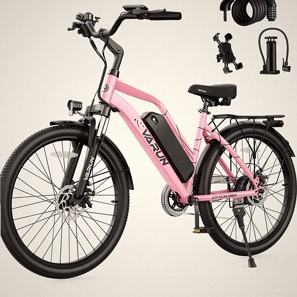 VARUN 26"Urban Electric Bike 48V 7.8Ah 500W Adult Commuter 40Miles Ebike